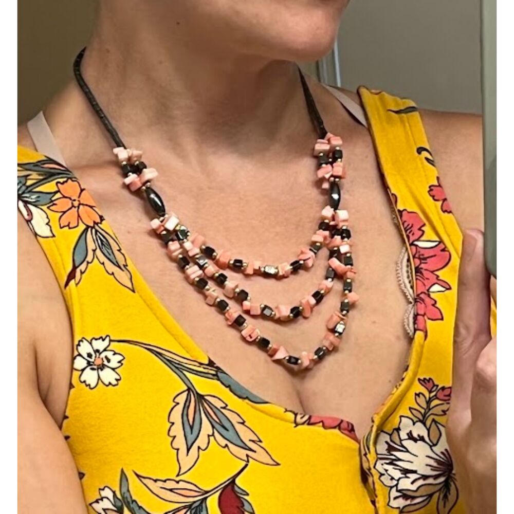 Pretty 3-Layered Gemstone Necklace